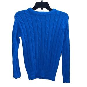 Blue Cable Knit Sweater